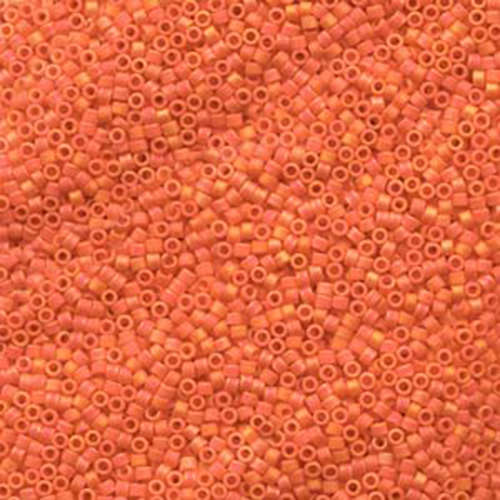 Miyuki 11/0 Delica Bead - DB872 - Matte Opaque Orange AB