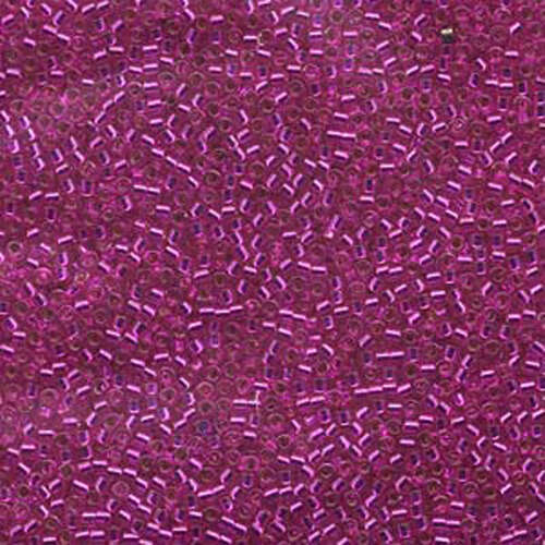 Miyuki 11/0 Delica Bead - DB1340 - Silver Lined Dyed Bright Fuchsia