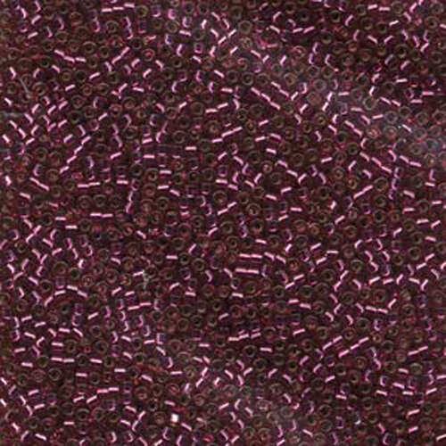 Miyuki 11/0 Delica Bead - DB1342 - Silver Lined Dyed Dark Rose