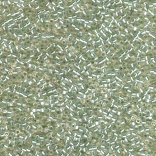 Miyuki 11/0 Delica Bead - DB1431 - Silver Lined Pale Moss Green