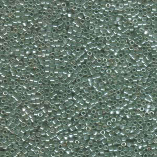 Miyuki 11/0 Delica Bead - DB1484 - Translucent Pale Light Moss Green Luster