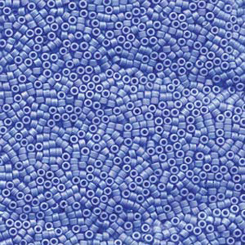 Miyuki 11/0 Delica Bead - DB1597 - Matte Opaque Cyan Blue AB