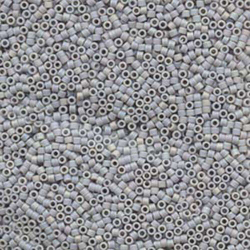 Miyuki 11/0 Delica Bead - DB1598 - Matte Opaque Ghost Grey AB
