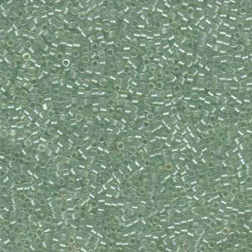 Miyuki 11/0 Delica Bead - DB1675 - Pearl Lined Transparent Pale Green Mist
