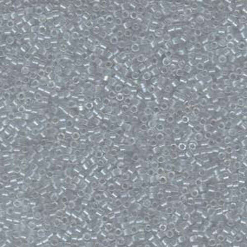 Miyuki 11/0 Delica Bead - DB1677 - Pearl Lined Transparent Pale Grey AB