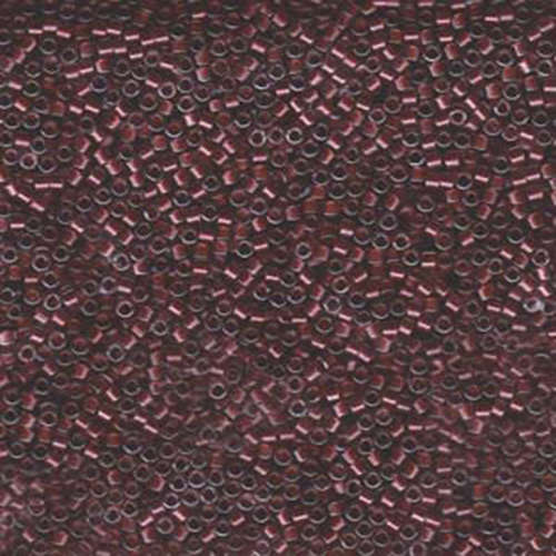 Miyuki 11/0 Delica Bead - DB1705 - Copper Pearl Lined Transparent Dark Cranberry