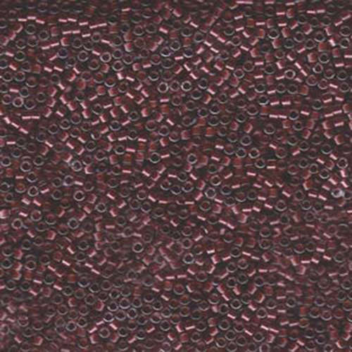 Miyuki 11/0 Delica Bead - DB1705 - Copper Pearl Lined Transparent Dark Cranberry
