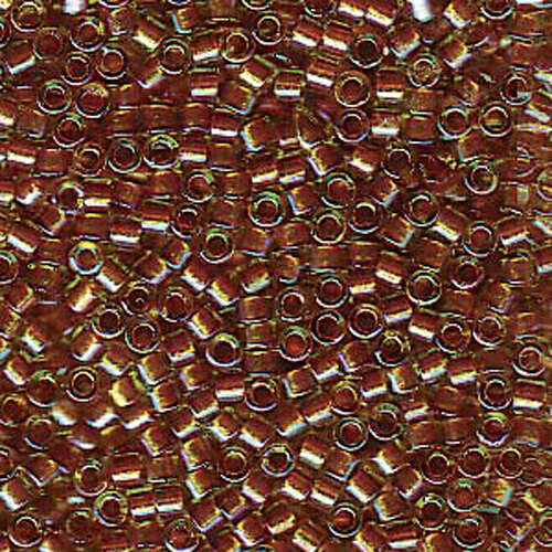 Miyuki 11/0 Delica Bead - DB1735 - Sparkling Dark Topaz Lined Chartreuse AB