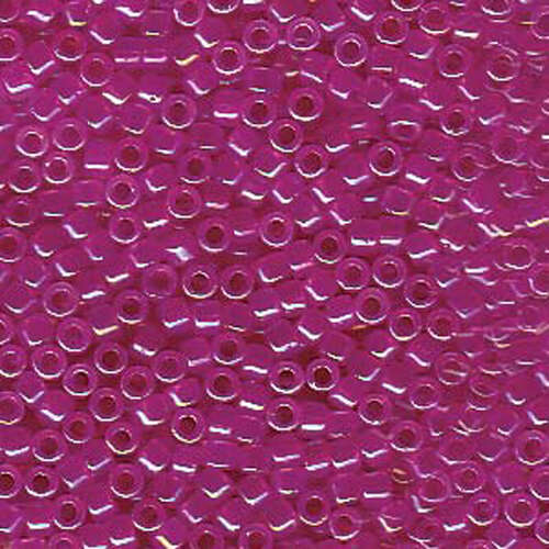 Miyuki 11/0 Delica Bead - DB1744 - Transparent Fuchsia Lined Opal AB