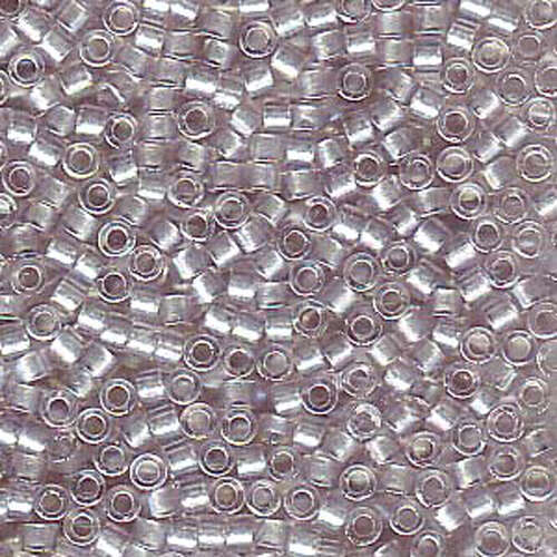 Miyuki 11/0 Delica Bead - DB1771 - Sparkling Pewter Lined Light Tea Rose AB