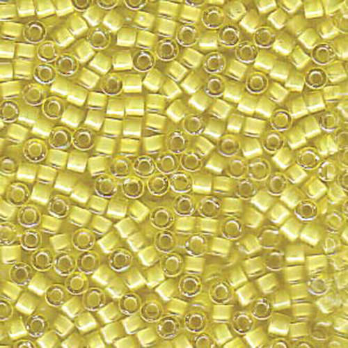 Miyuki 11/0 Delica Bead - DB1776 - White Lined Yellow AB