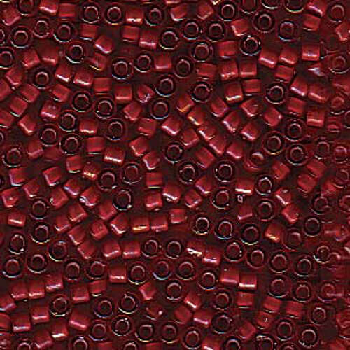 Miyuki 11/0 Delica Bead - DB1781 - Transparent Lined White / Root Beer AB