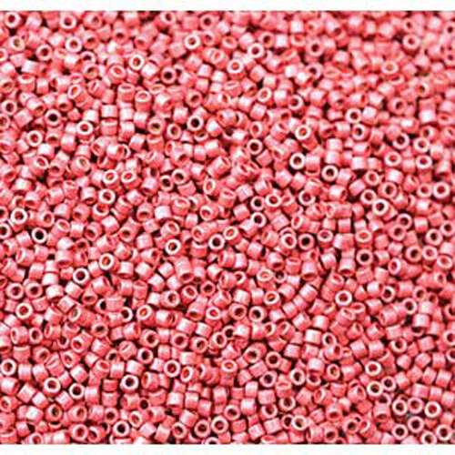 Miyuki 11/0 Delica Bead - DB1841F - Matte Duracoat Galvanized Light Cranberry
