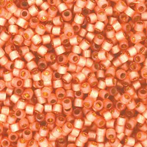 Miyuki 11/0 Delica Bead - DB2172 - Delica Silver Lined Duracoat Semi Frosted Rose Copper