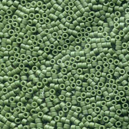 Miyuki 11/0 Delica Bead - DB2291 - Frosted Glazed Opaque Dark Green