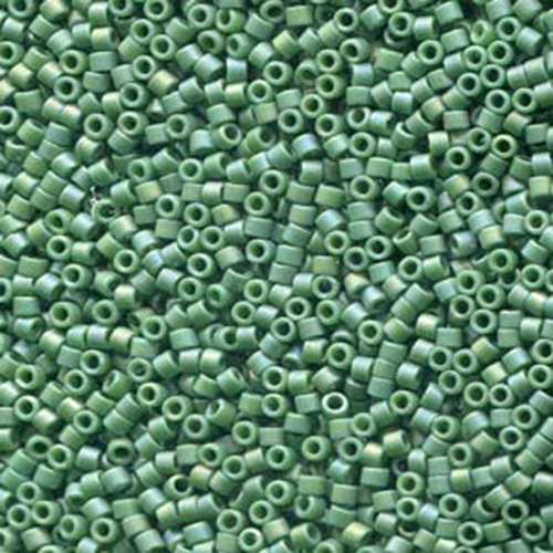 Miyuki 11/0 Delica Bead - DB2311 - Frosted Glazed Opaque Rainbow Green