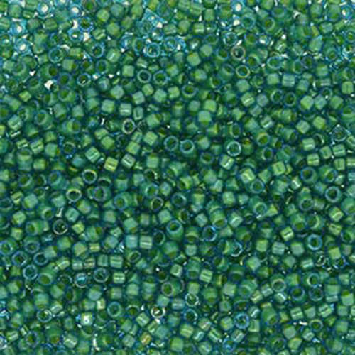 Miyuki 11/0 Delica Bead - DB2381 - Fancy Lined Aqua Green