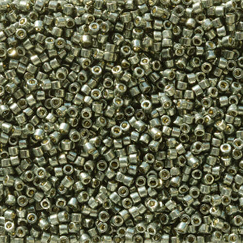 Miyuki 11/0 Delica Bead - DB2512 - Duracoat Galvanized Dark Steel Green