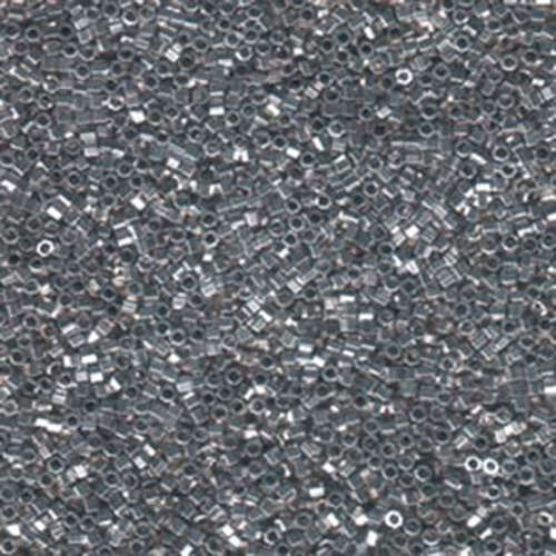 Miyuki 11/0 Delica Hex Cut Bead - DBC0032 - Rhodium Plated