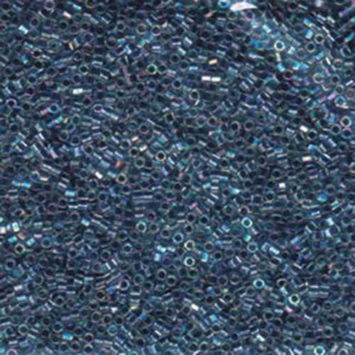 Miyuki 11/0 Delica Hex Cut Bead - DBC0085 - Lined Blue AB