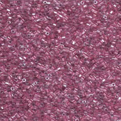 Miyuki 11/0 Delica Hex Cut Bead - DBC0902 - Sparkling Rose Lined Crystal