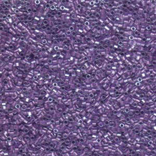 Miyuki 11/0 Delica Hex Cut Bead - DBC0906 - Sparkling Purple Lined Crystal