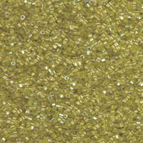 Miyuki 11/0 Delica Hex Cut Bead - DBC0910 - Sparkling Light Yellow Lined Crystal