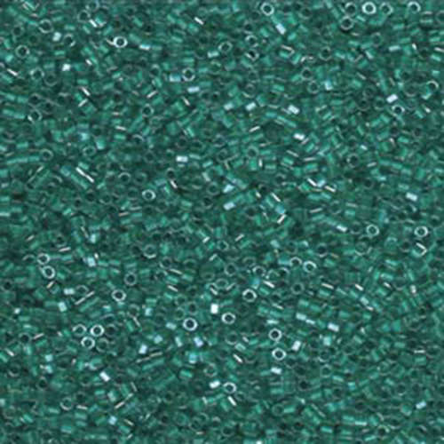 Miyuki 11/0 Delica Hex Cut Bead - DBC0918 - Sparkling Teal Lined Crystal