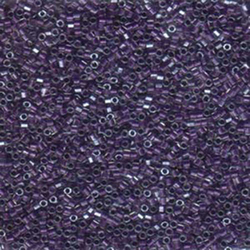 Miyuki 11/0 Delica Hex Cut Bead - DBC0923 - Sparkling Violet Lined Crystal