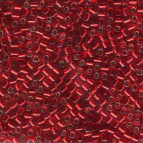 Miyuki 8/0 Delica Bead - DBL-0043 - Silver Lined Red / Orange