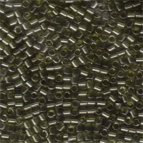 Miyuki 8/0 Delica Bead - DBL-0123 - Transparent Grey Olive Luster