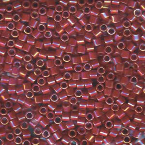 Miyuki 8/0 Delica Bead - DBL-0162 - Opaque Red AB