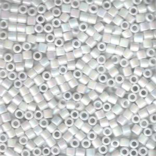 Miyuki 8/0 Delica Bead - DBL-0202 - White Pearl AB