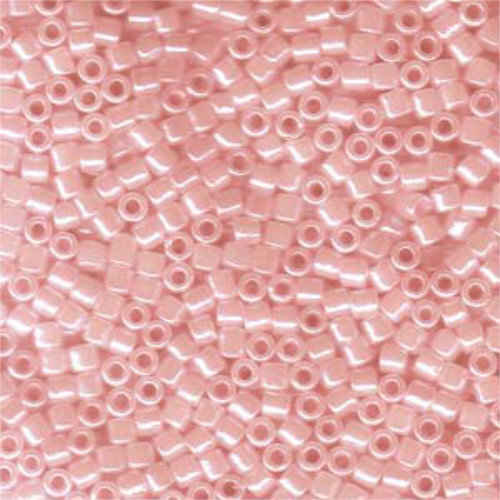 Miyuki 8/0 Delica Bead - DBL-0244 - Lined Crystal / Light Pink