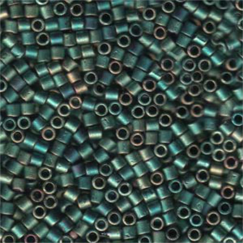 Miyuki 8/0 Delica Bead - DBL-0324 - Matte Metalllc Green Iris