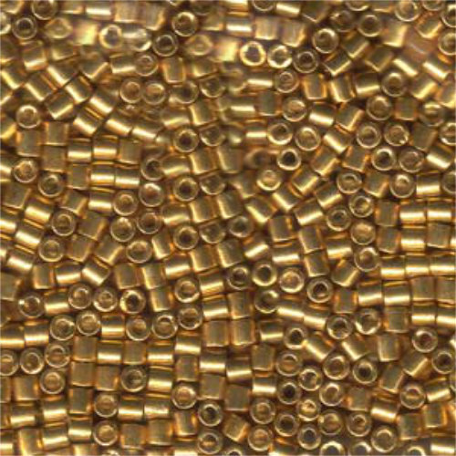 Miyuki 8/0 Delica Bead - DBL-0410 - Galvanized Dyed Yellow Gold