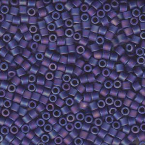 Miyuki 8/0 Delica Bead - DBL-0880 - Matte Opaque Dark Blue AB