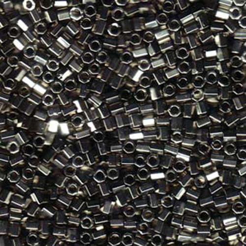 Miyuki 8/0 Delica Hex Cut Bead - DBLC-0021 - Steel