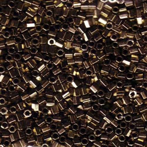 Miyuki 8/0 Delica Hex Cut Bead - DBLC-0022 - Metallic Bronze