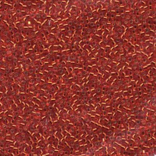 Miyuki 10/0 Delica Bead - DBM0043 - Silver Lined Red / Orange