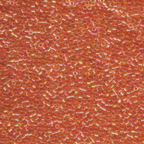 Miyuki 10/0 Delica Bead - DBM0151 - Transparent Tangerine AB