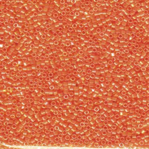 Miyuki 10/0 Delica Bead - DBM0161 - Opaque Orange AB