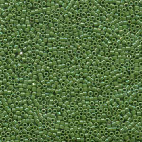 Miyuki 10/0 Delica Bead - DBM0163 - Opaque Green AB