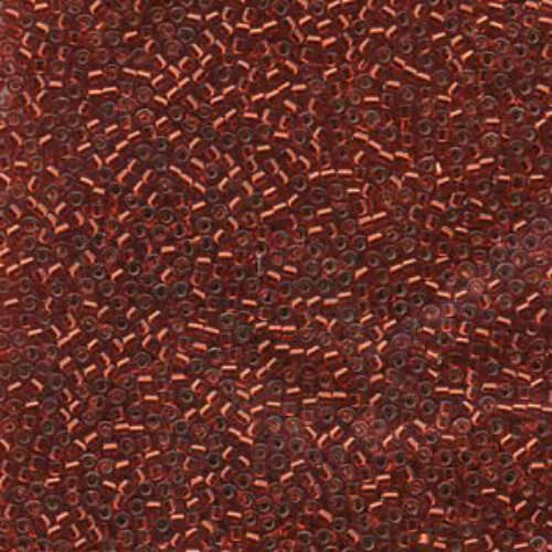 Miyuki 10/0 Delica Bead - DBM0603 - Silver Lined Dyed Burnt Orange