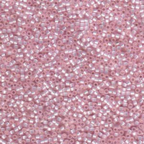 Miyuki 10/0 Delica Bead - DBM0624 - Silver Lined Dyed Light Pink Alabaster