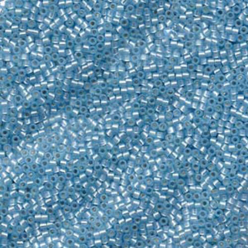 Miyuki 10/0 Delica Bead - DBM0628 - Silver Lined Light Aqua Alabaster
