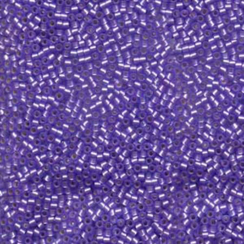 Miyuki 10/0 Delica Bead - DBM0694 - Semi Matte Silver Lined Dyed Purple