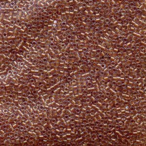 Miyuki 10/0 Delica Bead - DBM0915 - Sparkling Dark Amber Lined Crystal