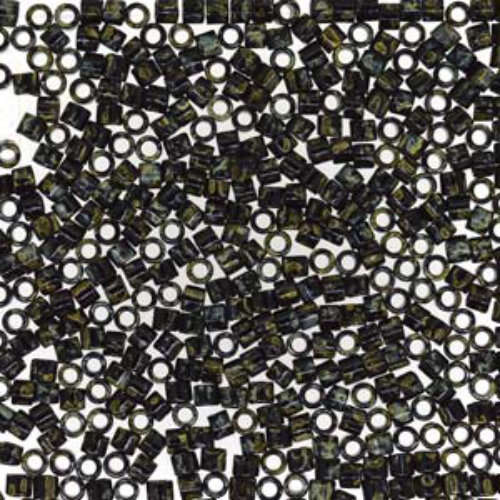 Miyuki 10/0 Delica Bead - DBM2261 - Picasso Smoky Black Matte