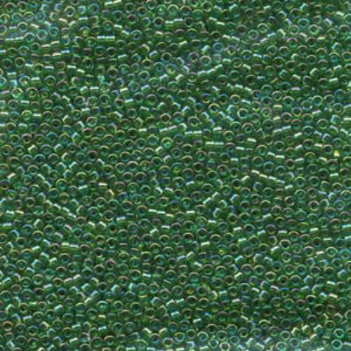 Miyuki 15/0 Delica Bead - DBS0152 - Transparent Green AB
